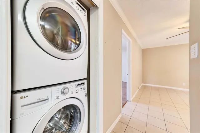 a view of washer and dryer in a utility room