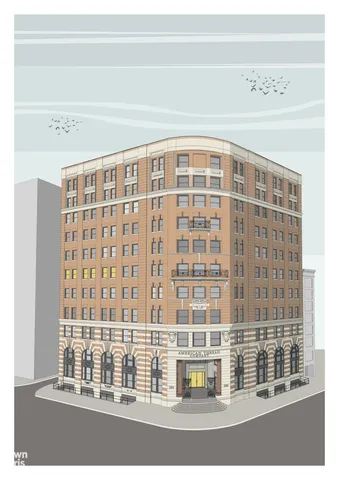 a view of a large window