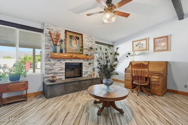 a bathroom with double vanity sinks and a mirror