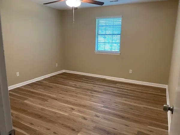 an empty room with a window
