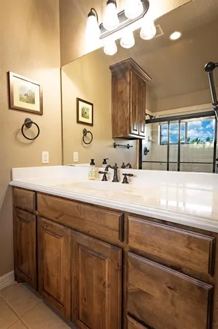 a view of a glass door