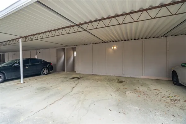 a view of parking garage