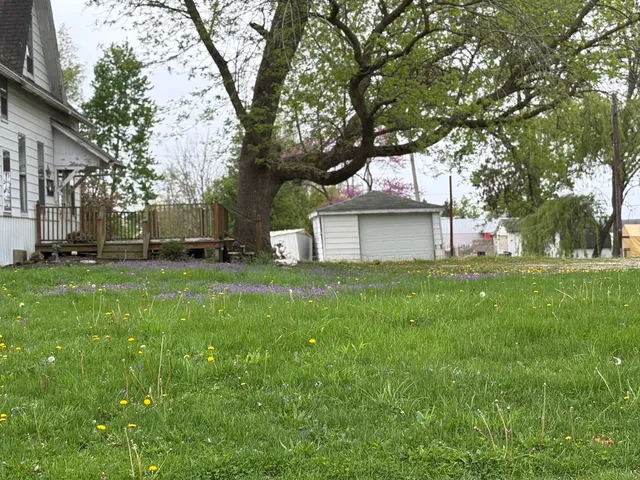 a front view of a house with garden and trees