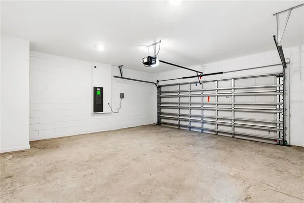 a view of a garage