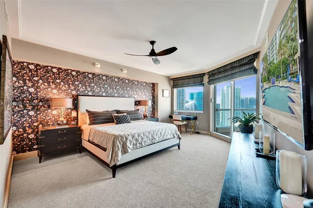 a view of city from a balcony