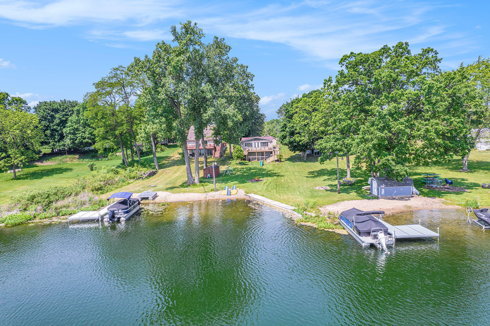 2759 Hemlock Road Quincy, MI 49082 - Photo 20 of 21 Lake frontage Ariel