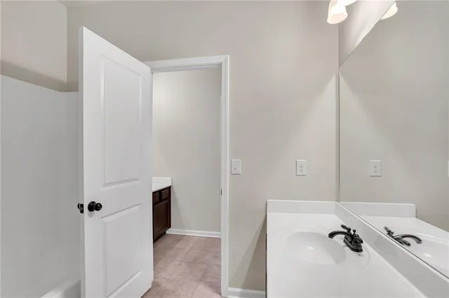 a bathroom with a tub