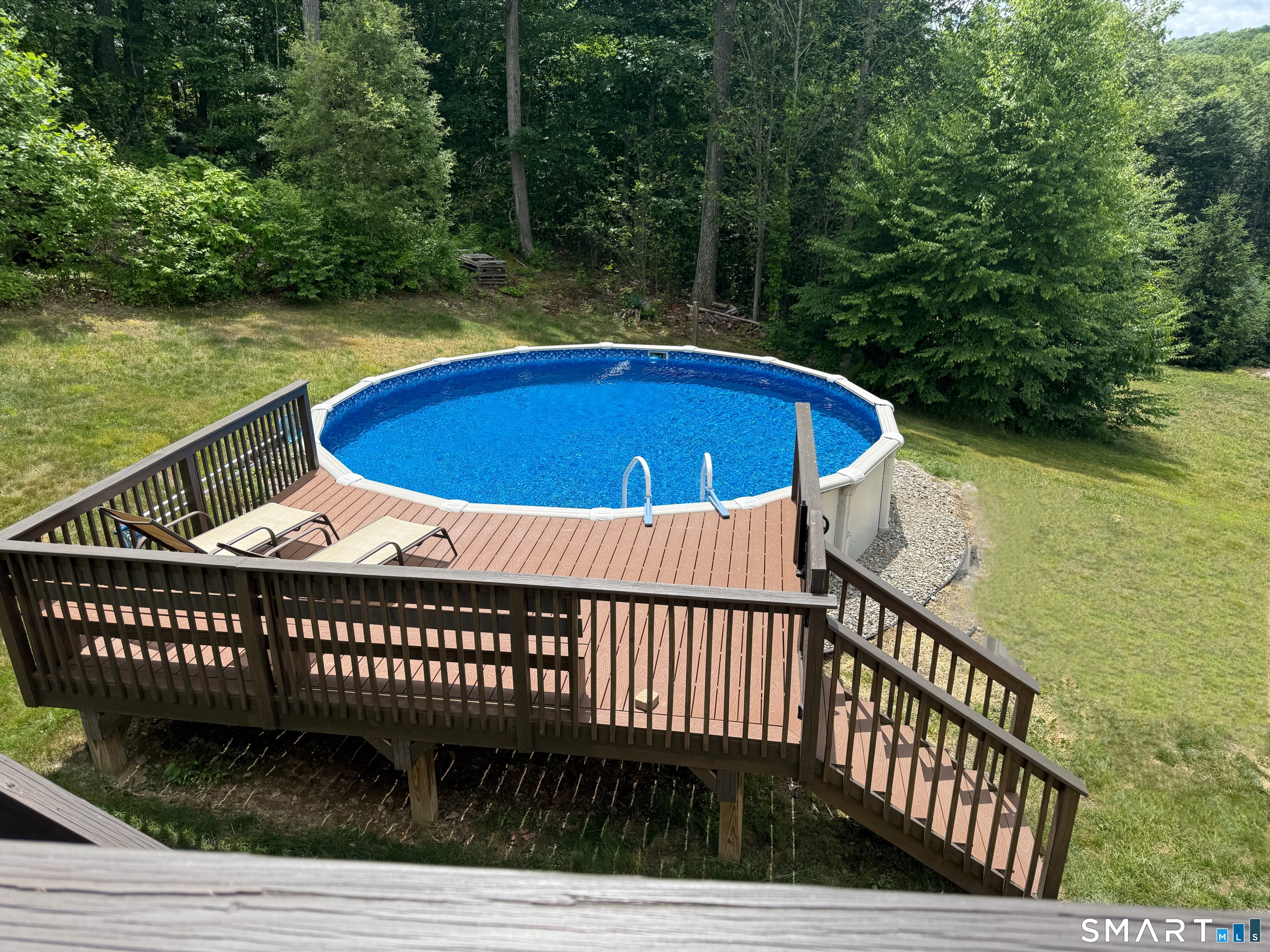 46 Hoseye Coach Road Newtown, CT 06482 - Photo 29 of 36 Pool is fully functioning and ready for back yard fun.