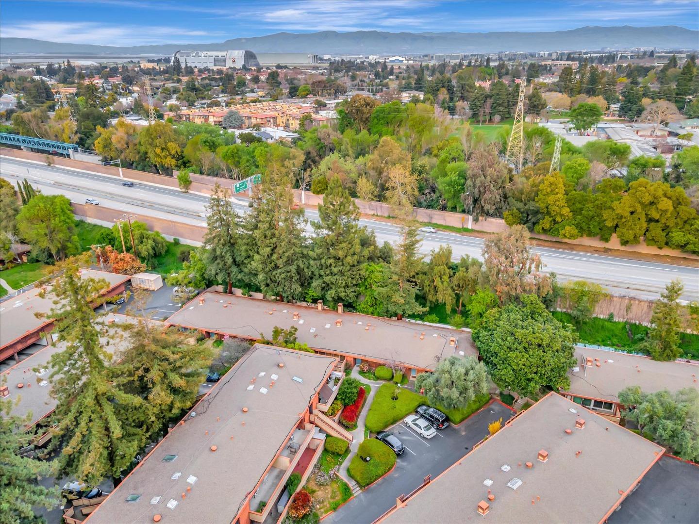 500 West Middlefield Road, Unit 142 Mountain View, CA 94043 - Photo 54 of 59 an aerial view of a city with lots of residential buildings