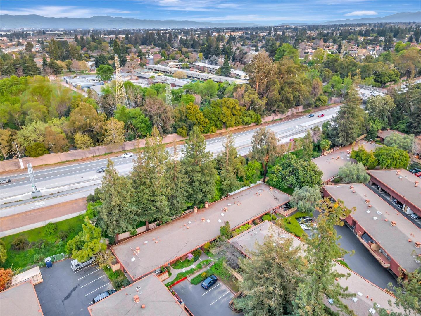 500 West Middlefield Road, Unit 142 Mountain View, CA 94043 - Photo 55 of 59 an aerial view of residential houses with outdoor space