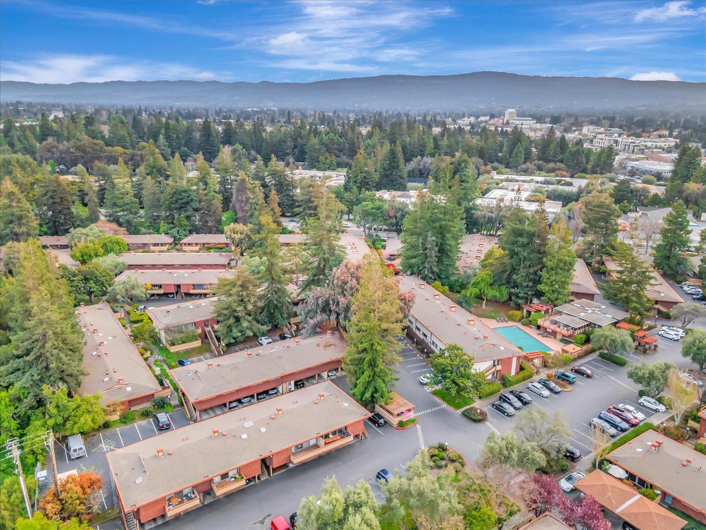 500 West Middlefield Road, Unit 142 Mountain View, CA 94043 - Photo 56 of 59 an aerial view of residential houses with outdoor space