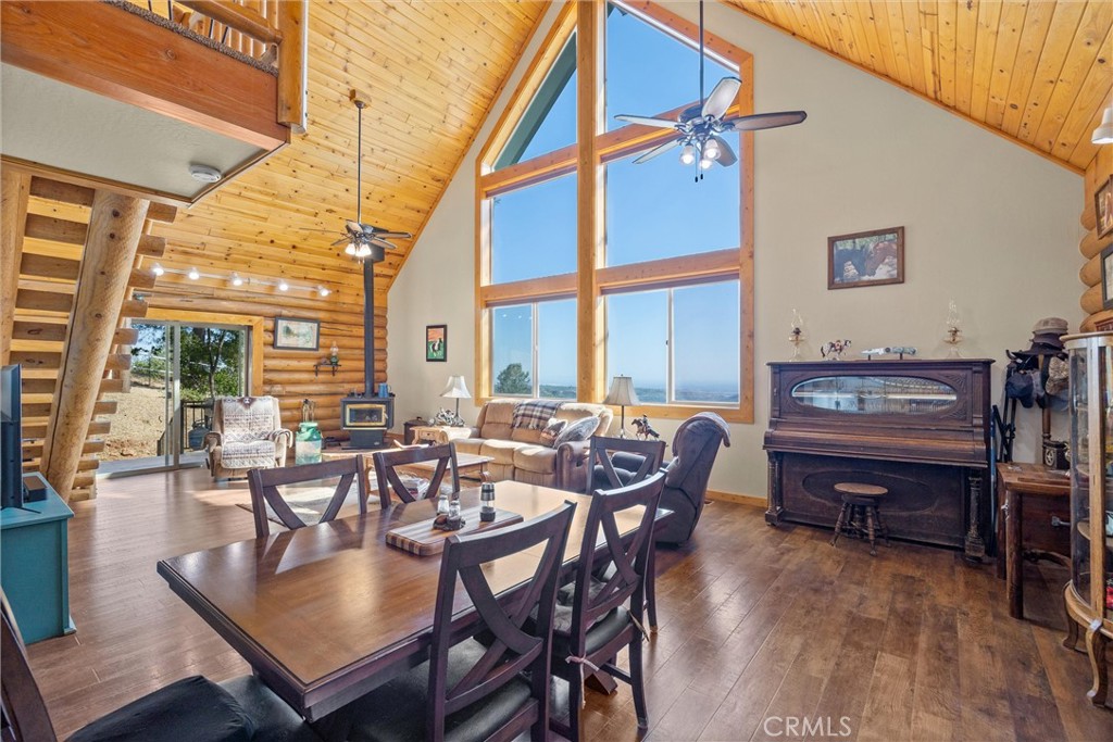 4592 Wendlis Road Forest Ranch, CA 95942 - Photo 18 of 64 a view of a dining room with furniture window and wooden floor