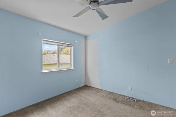 an empty room with a window