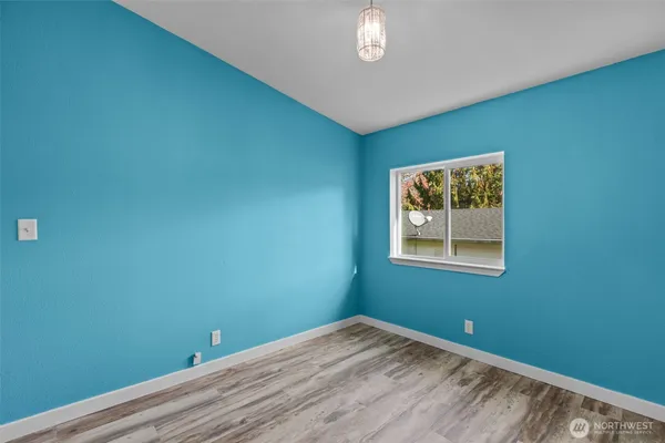 an empty room with a window