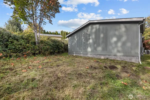 a backyard of a house