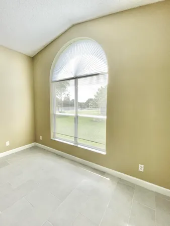 an empty room with a window