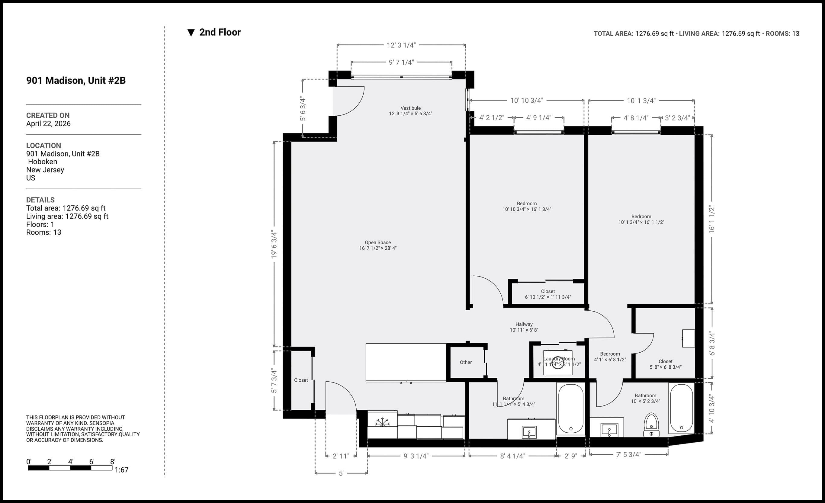 901 Madison Street, Unit 2B Hoboken, NJ 07030 - Photo 16 of 19