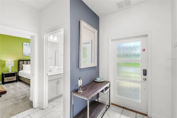 a room with furniture and a window