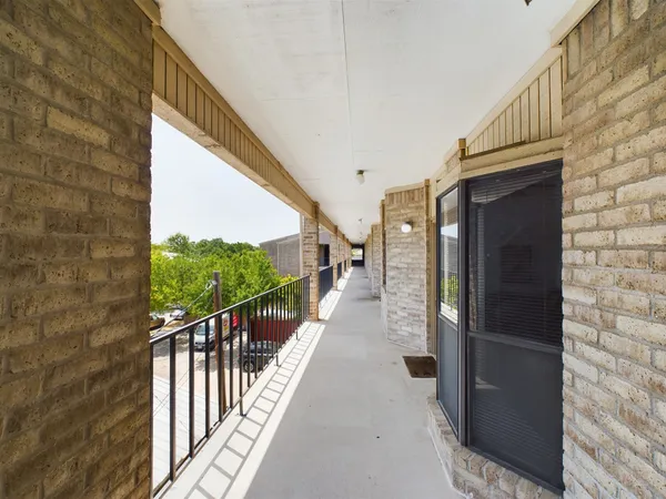 a view of a balcony