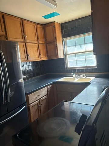 a view of a kitchen sink