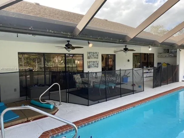 a view of a lake with a big yard