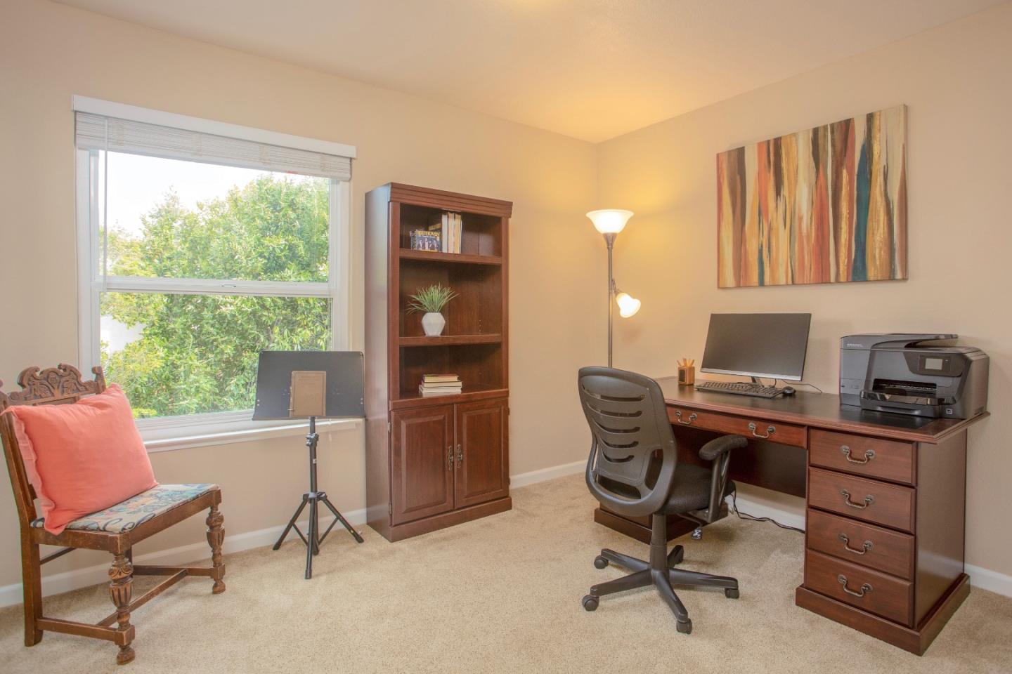 360 Apricot Lane Mountain View, CA 94040 - Photo 13 of 25 a view of a workspace with furniture and a window