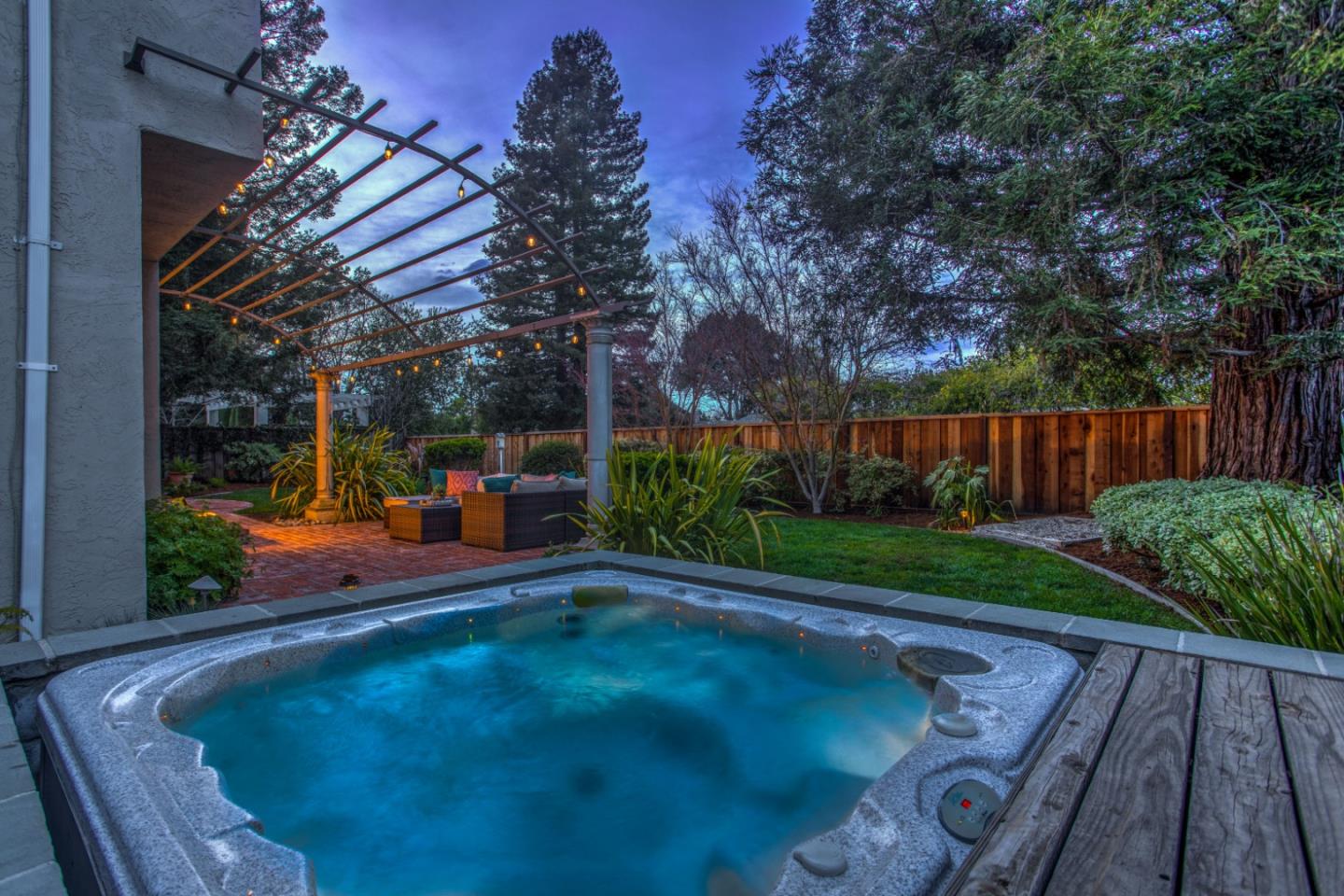360 Apricot Lane Mountain View, CA 94040 - Photo 22 of 25 a view of a backyard with sitting area