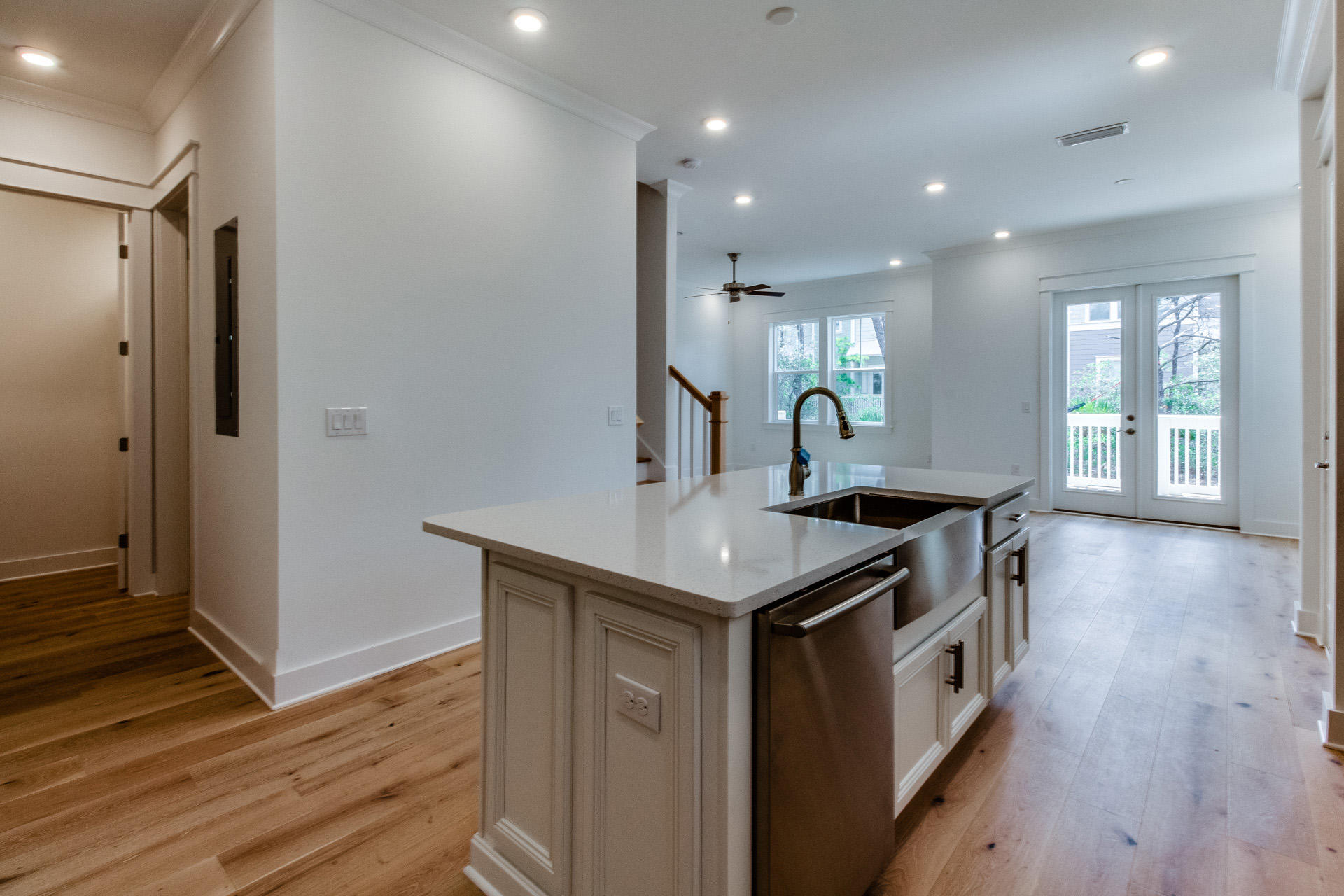 138 Pine Lands Loop Inlet Beach, Unit B Inlet Beach, FL 32461 - Photo 7 of 32 a kitchen with stainless steel appliances granite countertop a stove and a refrigerator