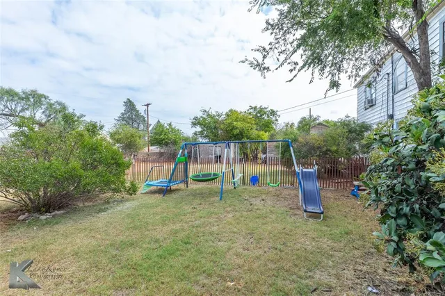 a view of outdoor space with garden and entertaining space