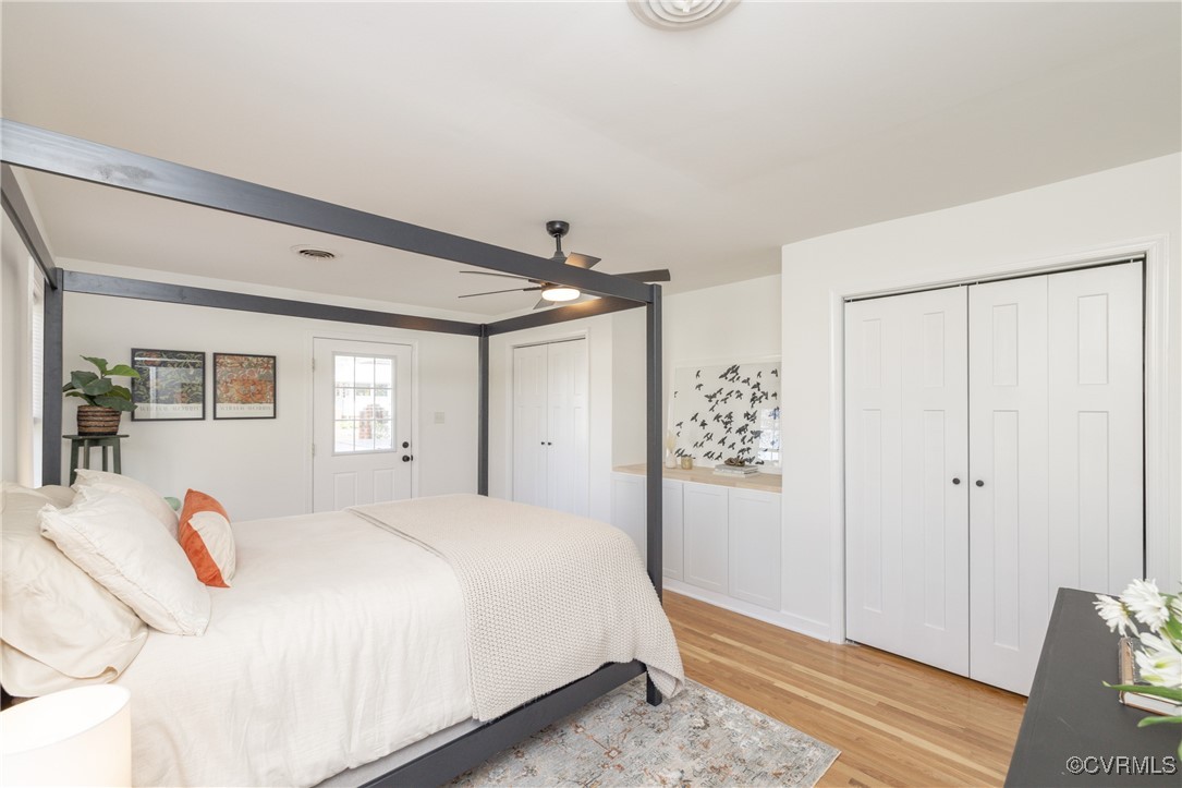 3057 West River Road Goochland, VA 23063 - Photo 18 of 35 Bedroom with ceiling fan, light wood-style floorin