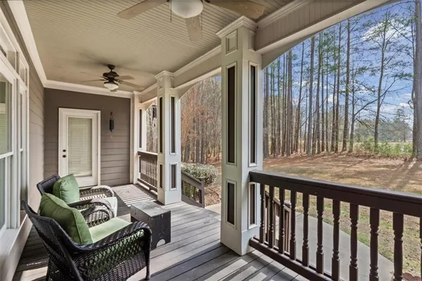 a outdoor living space with furniture