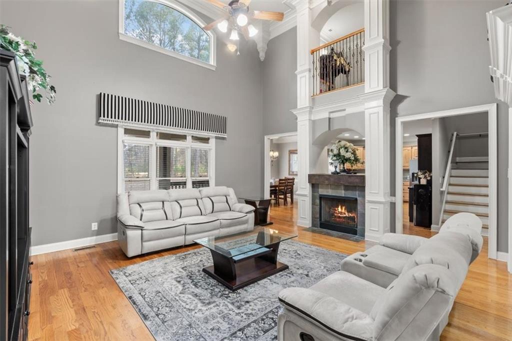 18 Nelson Boulevard Northwest Rome, GA 30165 - Photo 5 of 41 a living room with furniture and a fireplace