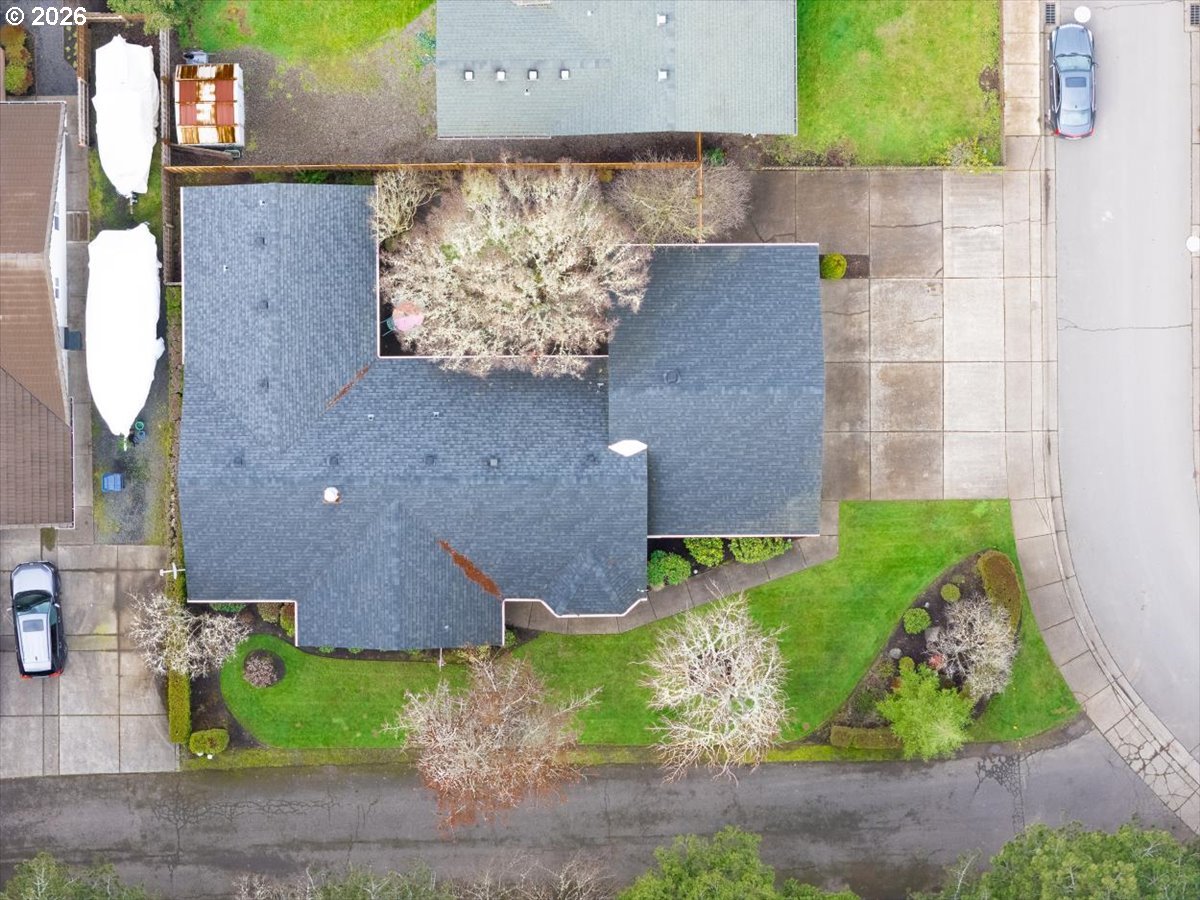 1376 Brickley Road Eugene, OR 97401 - Photo 6 of 48 an aerial view of a house with a garden