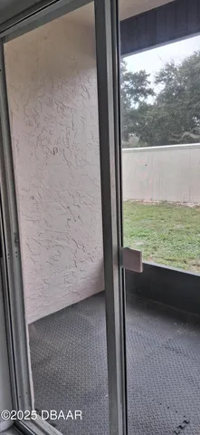 a view of a back yard from a window