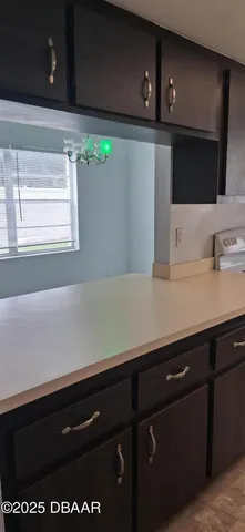 a close view of sink and microwave