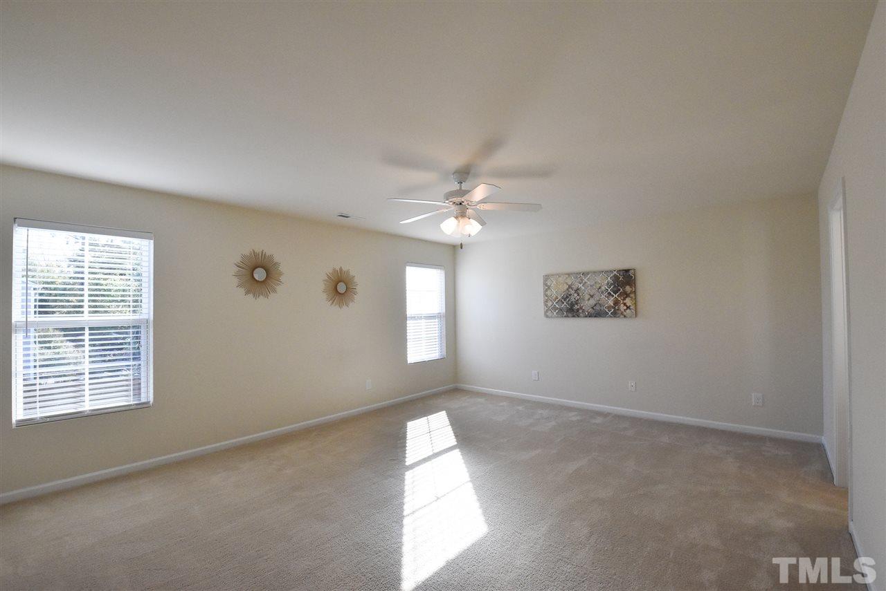 4201 Kellett Lane Raleigh, NC 27616 - Photo 17 of 30 The spacious Master Bedroom features a huge WIC, CF, neutral carpet and private Bath.
