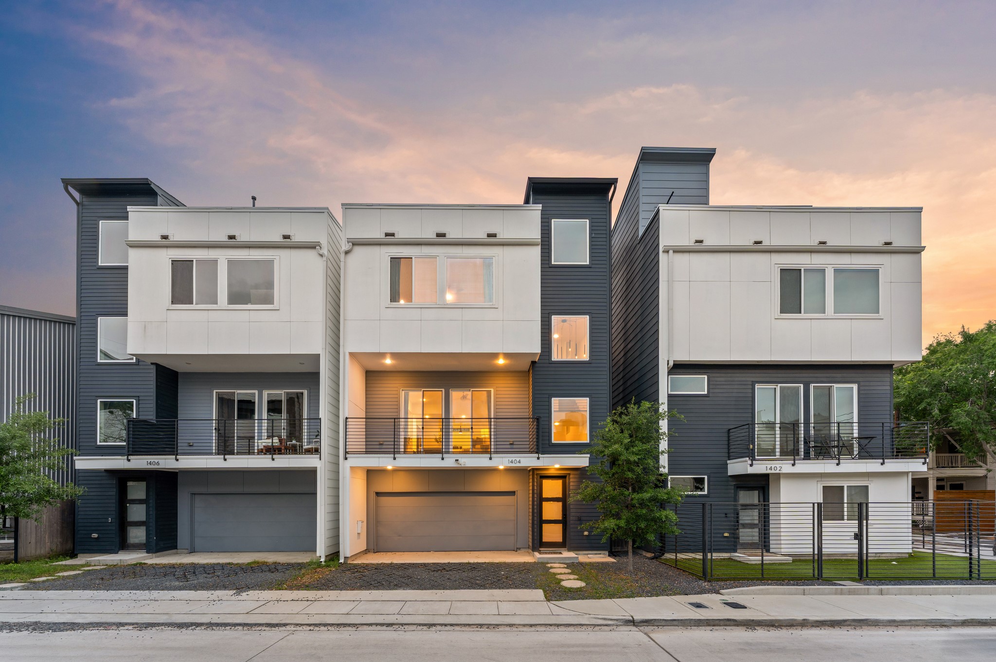 a front view of a building