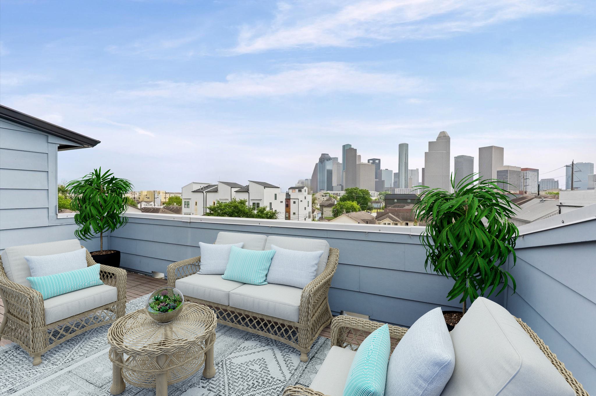 1404 Bailey Street Houston, TX 77019 - Photo 2 of 25 a view of terrace with seating space and plants