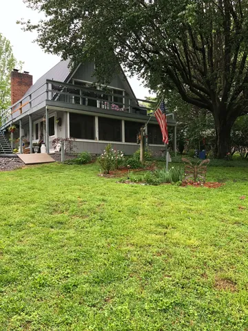 a view of a terrace with a bench