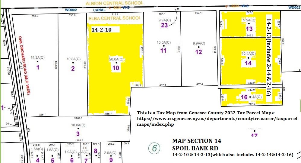 Map 14 Spoil Bank From: https://www.co.genesee.ny.