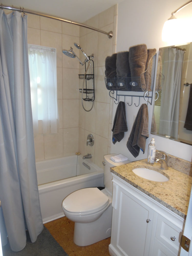 1111 10th Avenue Rochelle, IL 61068 - Photo 13 of 17 a bathroom with a granite countertop sink toilet and shower