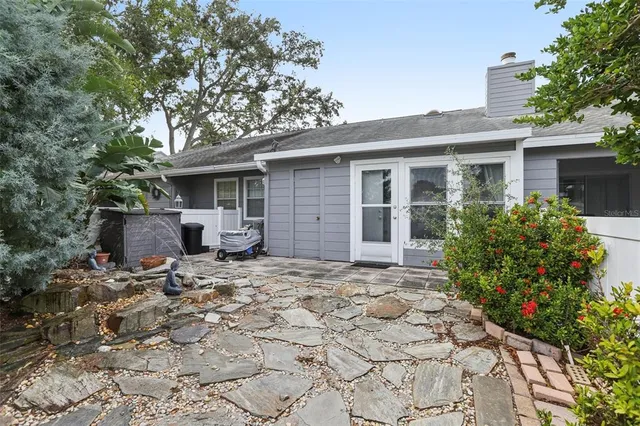 a view of a house with a patio