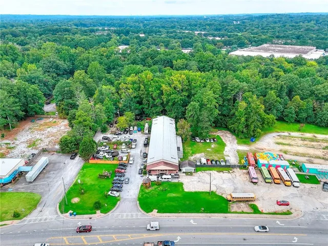 an aerial view of multiple house