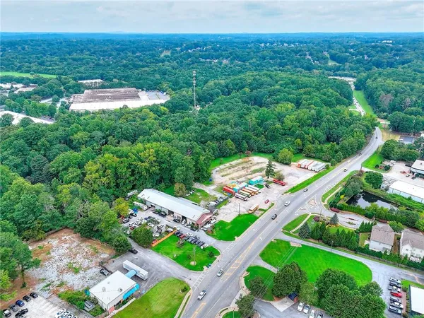 a view of yard with outdoor seating space
