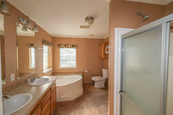 a view of a livingroom with a chandelier