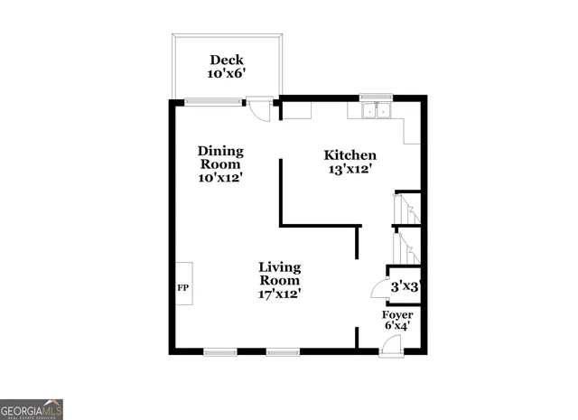 a picture of a bench in a white building