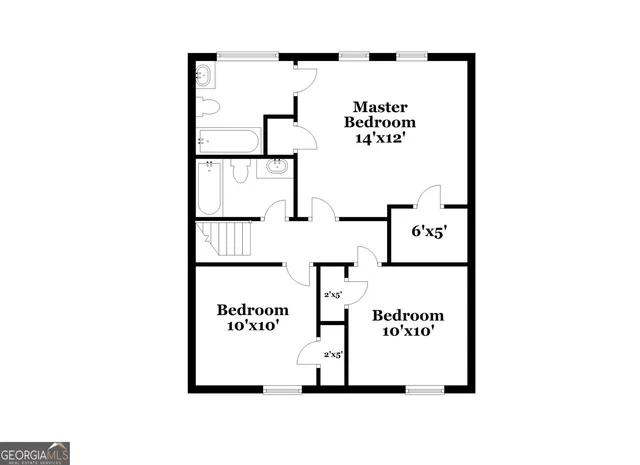 a picture of a bench in front of a door