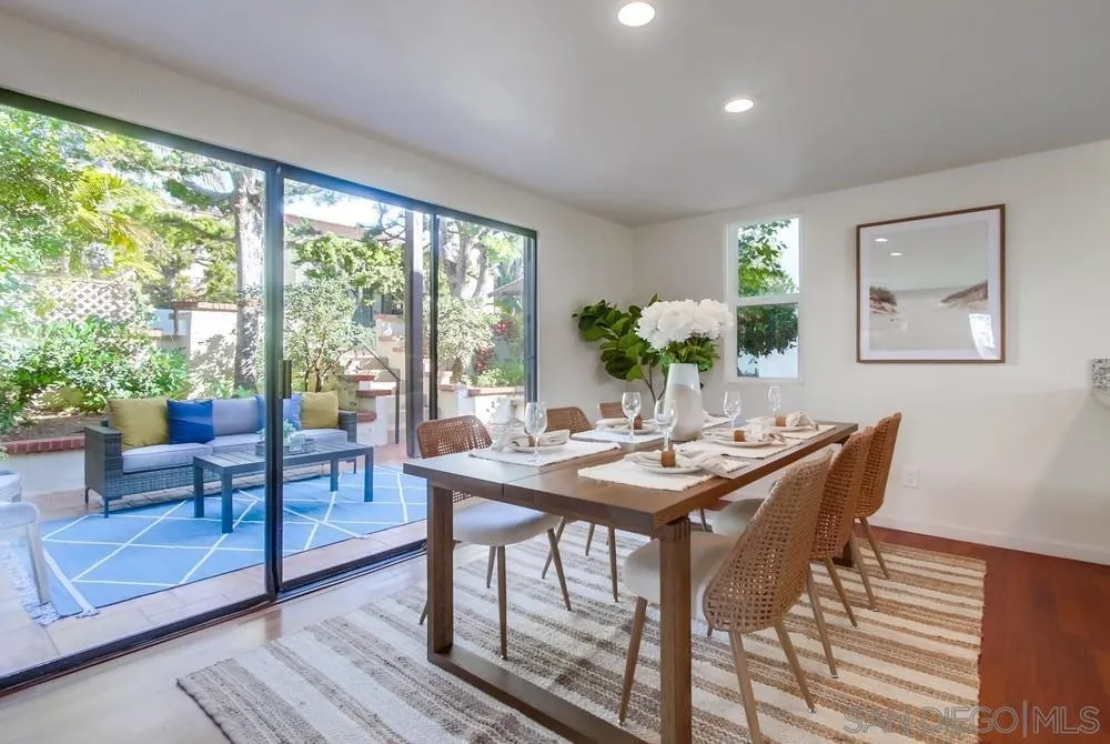 141 Sea Cliff Way Del Mar, CA 92014 - Photo 13 of 65 a view of a dining room with furniture window and wooden floor