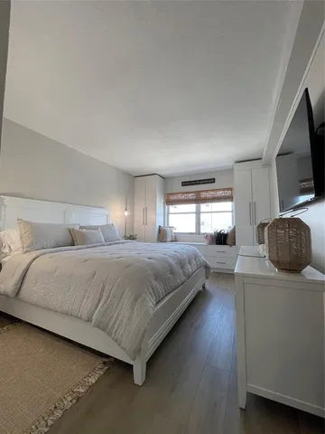 a view of a livingroom with a large window