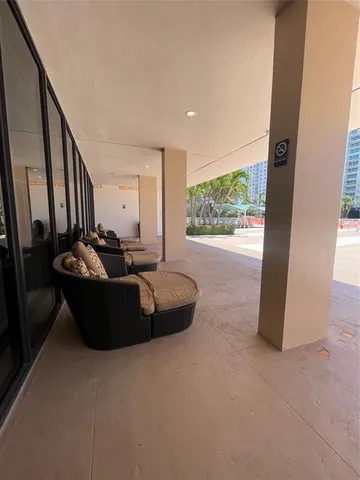 a view of a water with a large pool